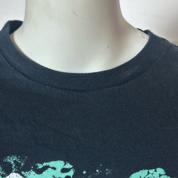 Nirvana Black Tee with Pink and Green Design - Picture 3 of 5